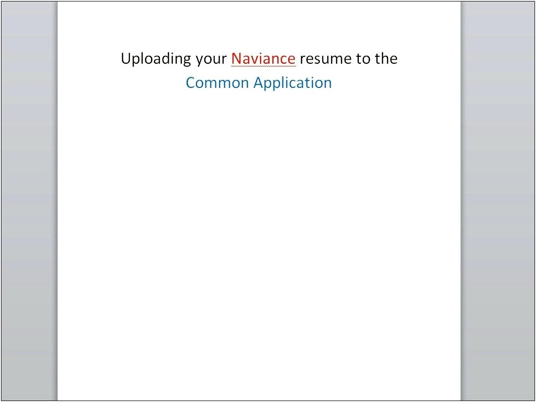 Common Application Where To Put Resume
