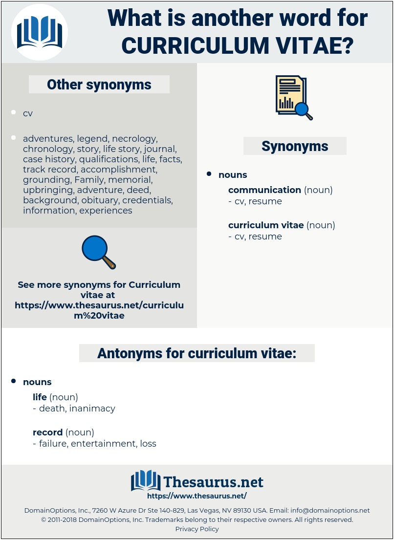 Commonly Used Word Synonyms In Resumes