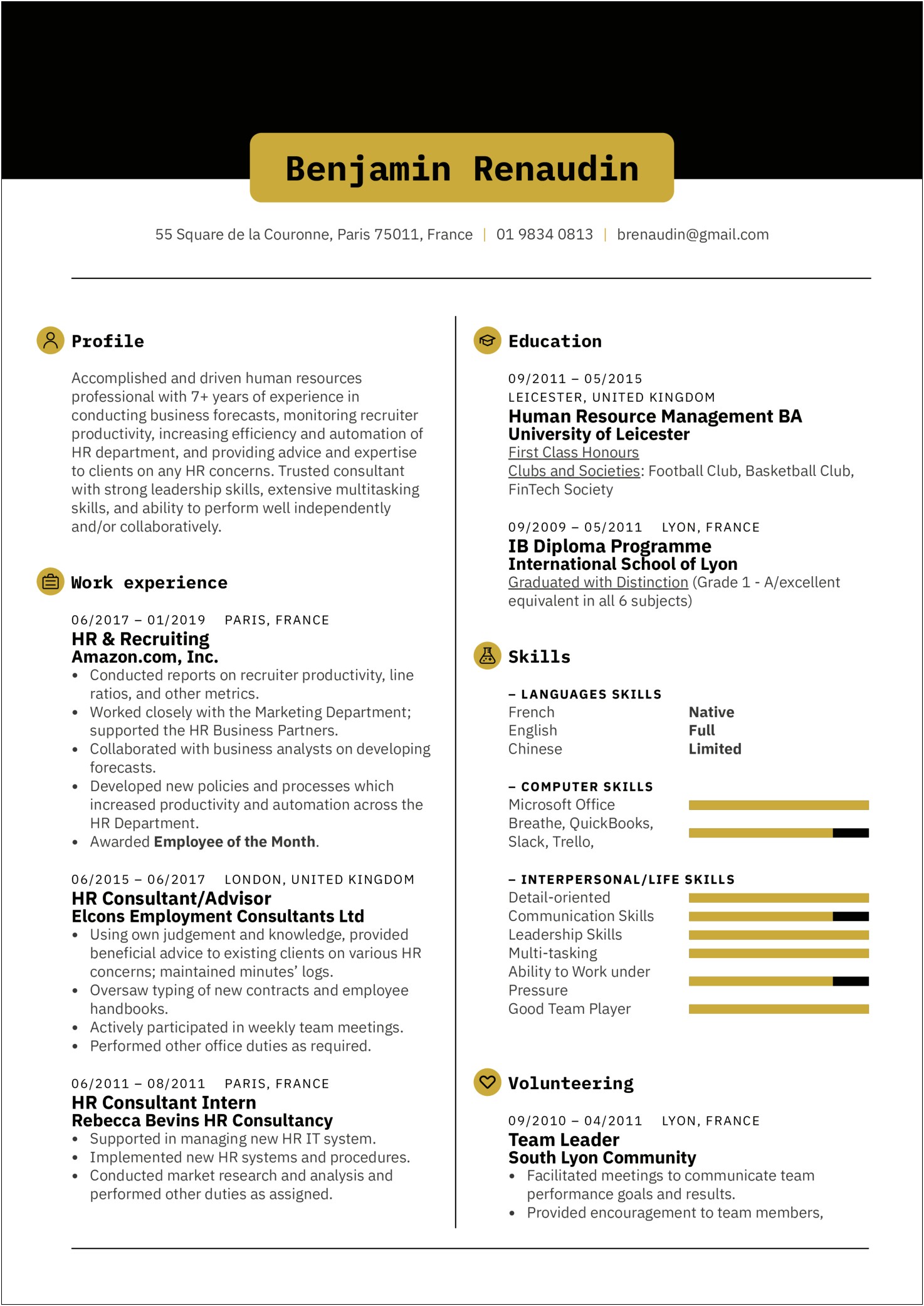 Communication Leadership Skills On Resume Example 2019