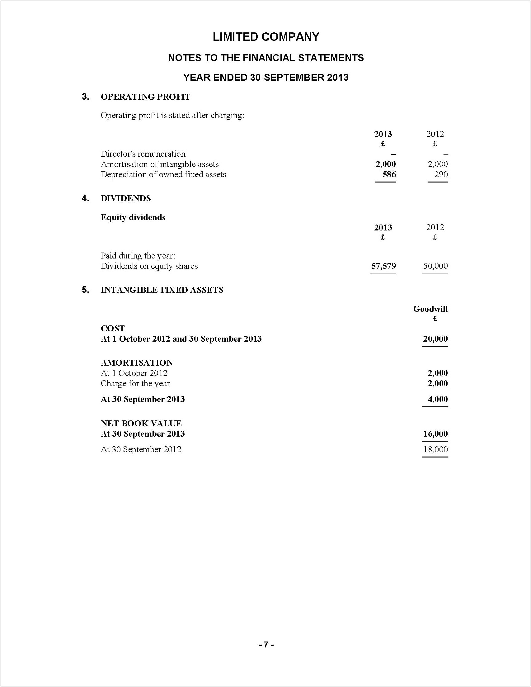 Companies House Abbreviated Accounts Template Download