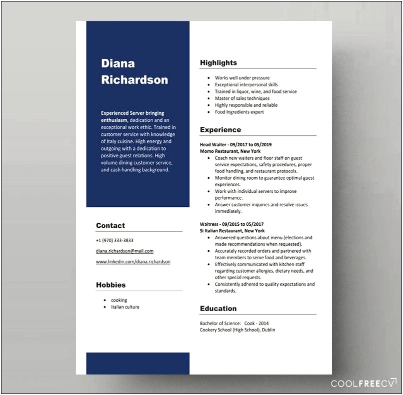 Completely Free Resume Template Download Doc