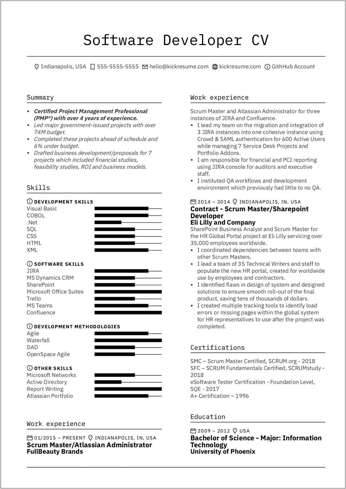 Computer Science Projects Resume Put Personal And School