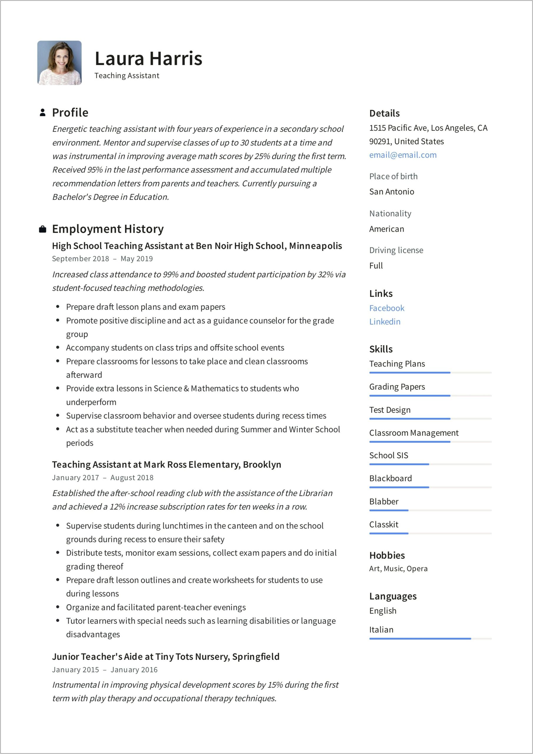 Connecticut Initial Educator Certificate On Resume Example
