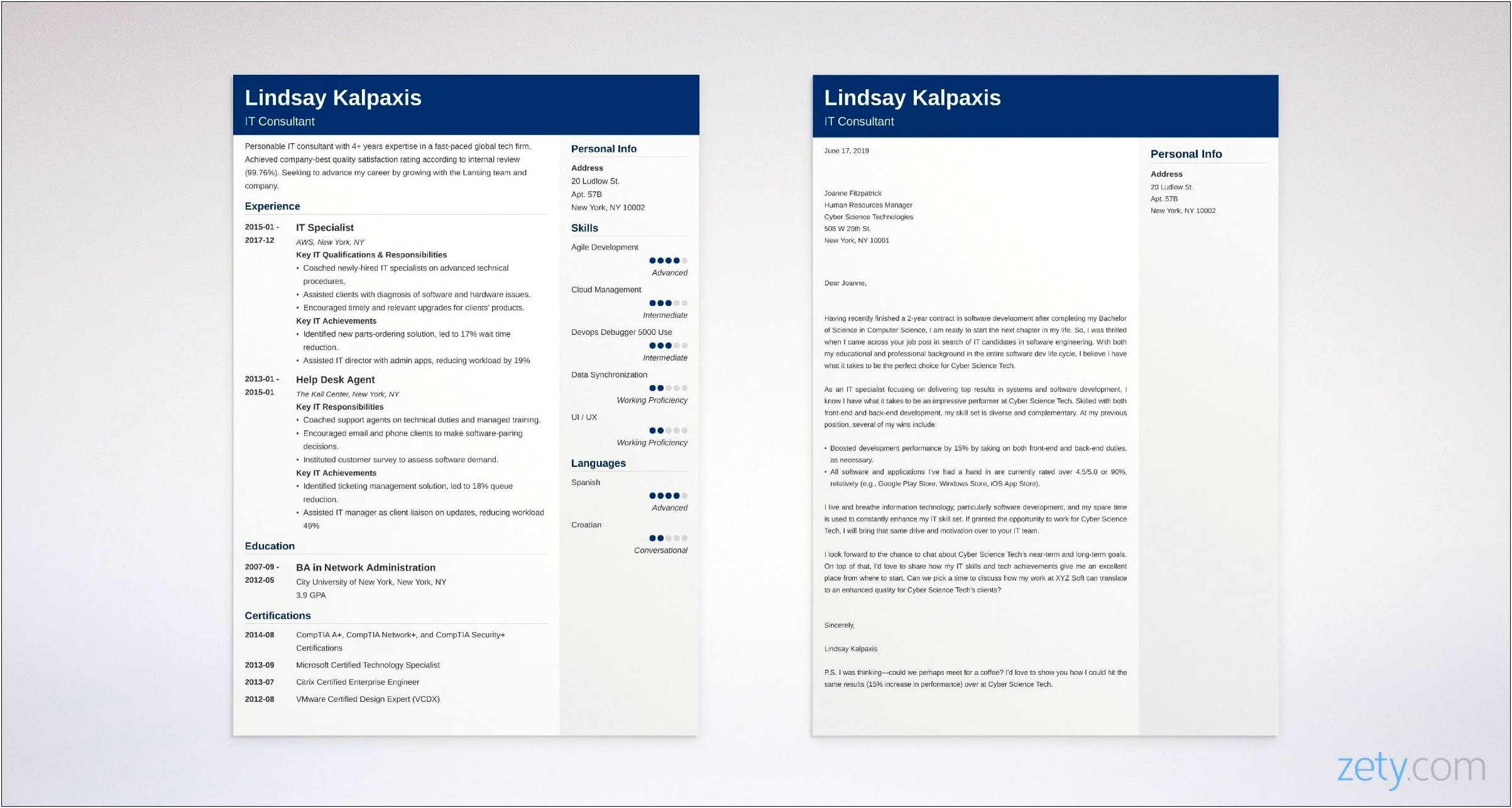 Contract Management Specialist Resume And Cover Letter