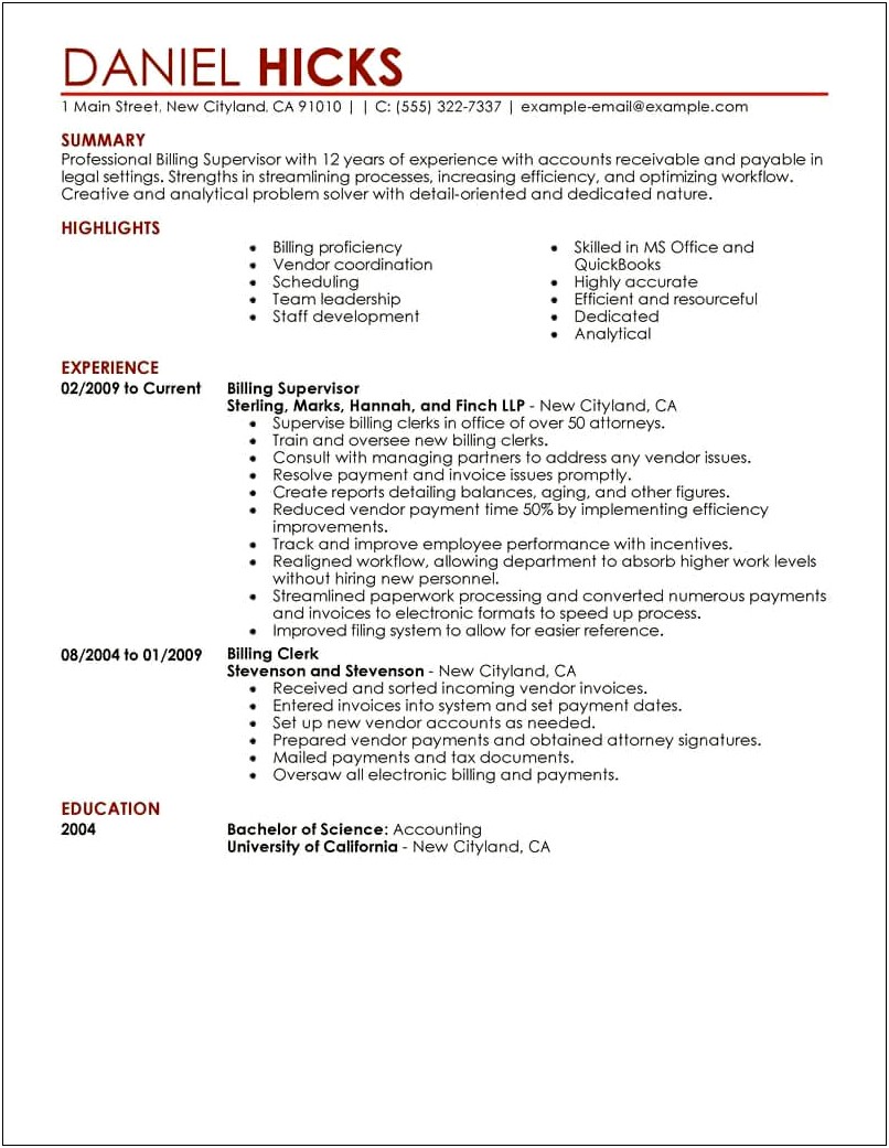 Courthouse Intern Clerk's Office Resume Description