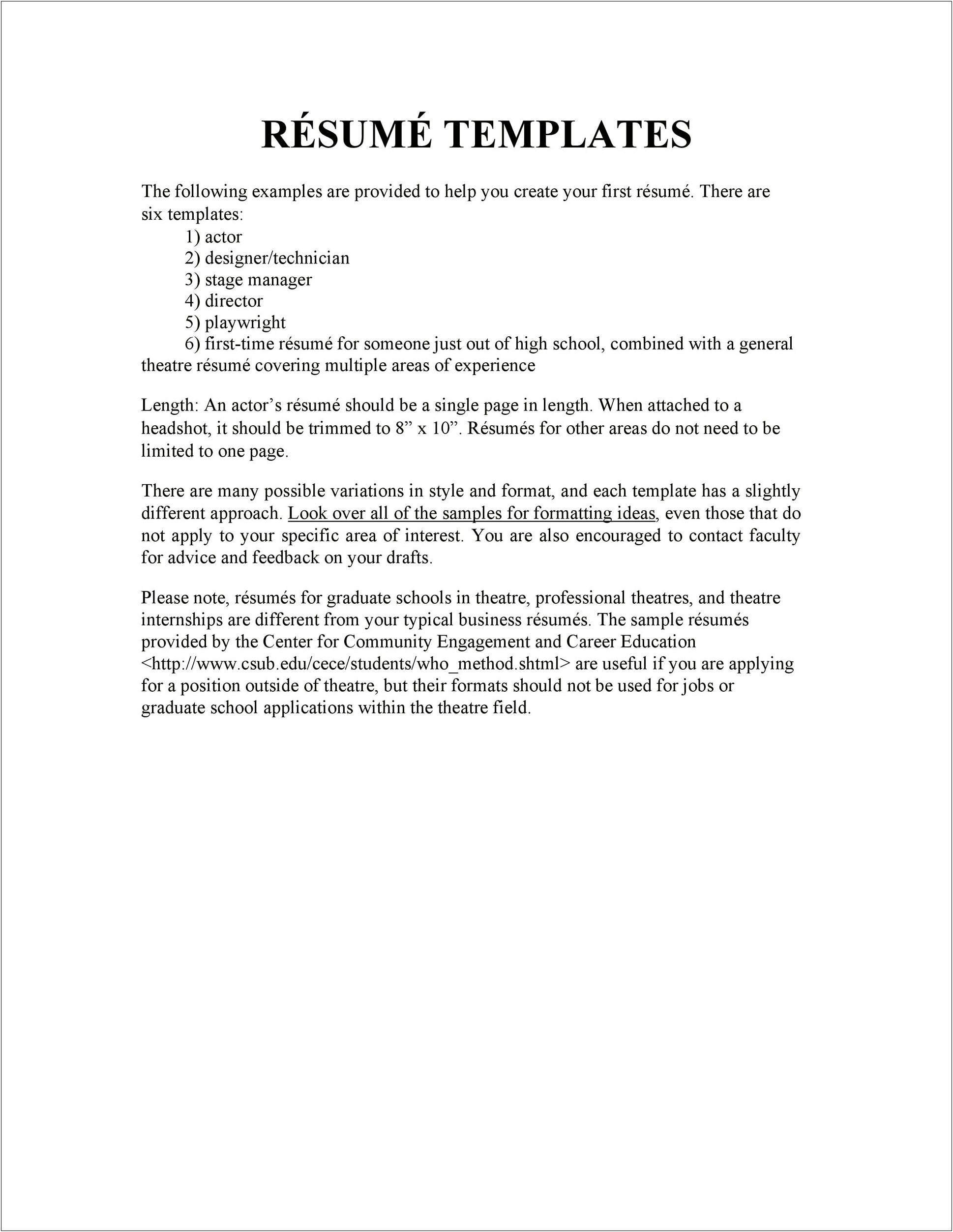 Cover Letter For Head Shot And Resume Acting