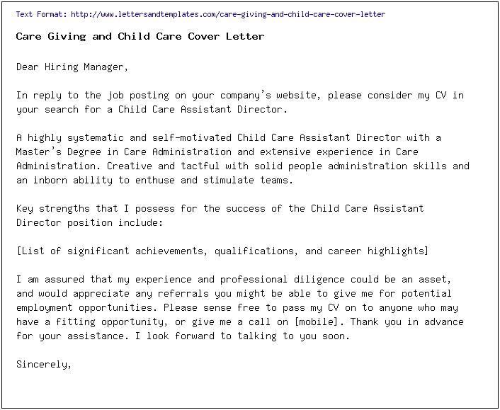 Cover Letter For Preschool Teacher Resume