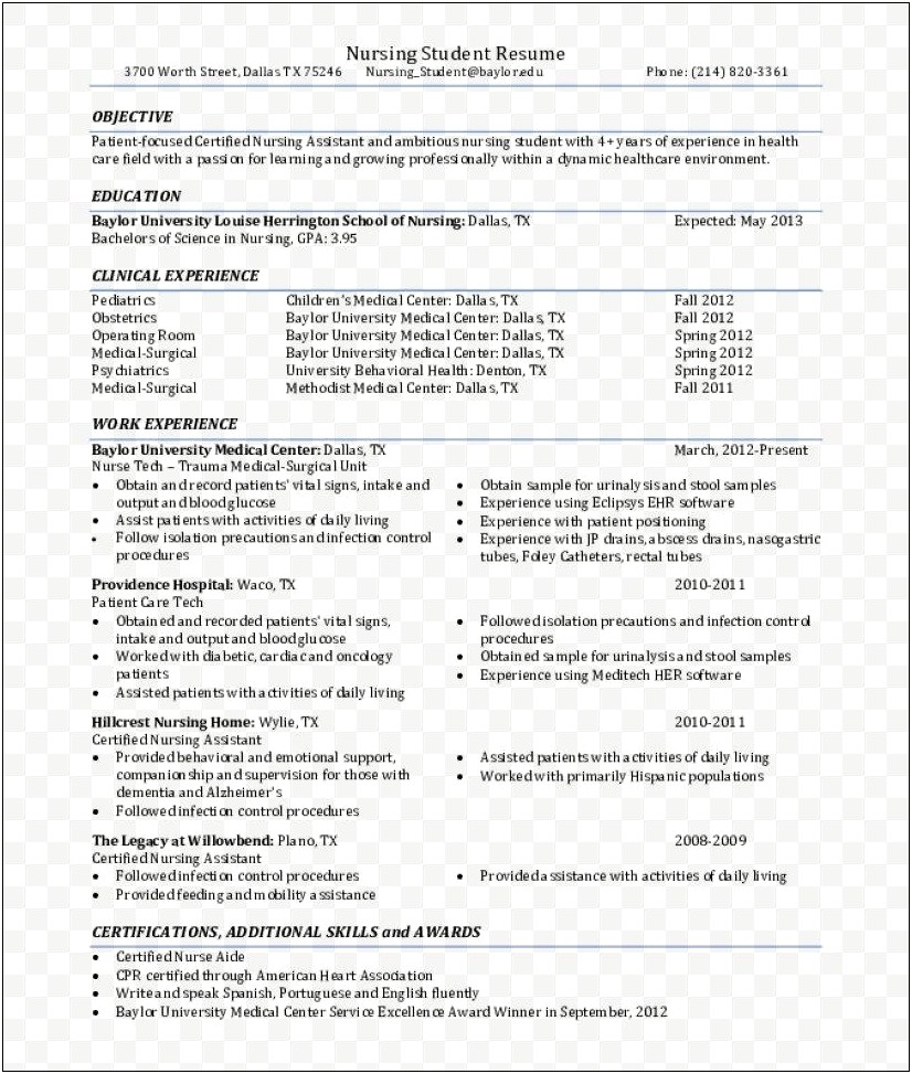 Cover Letter For Resume For Registered Nurse