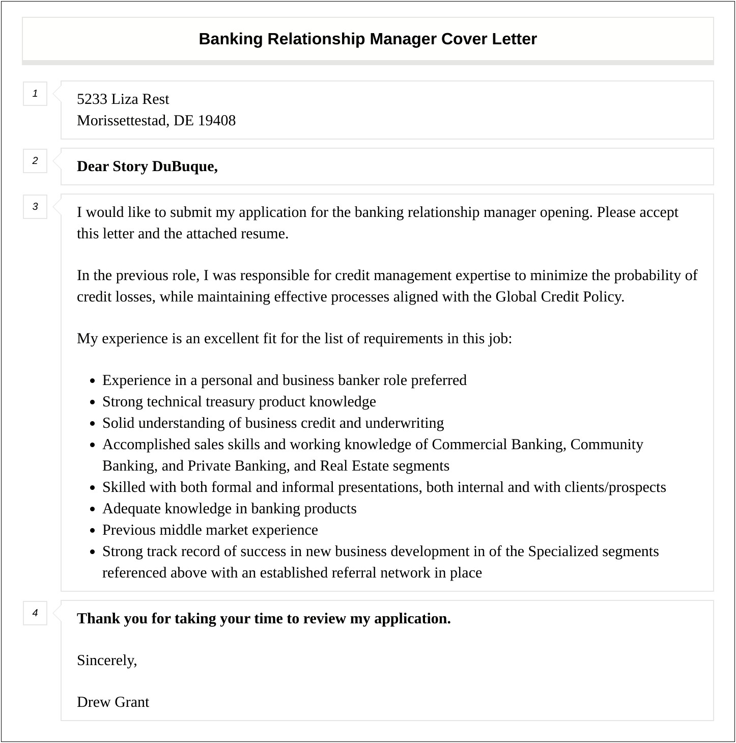 Cover Letter For Resume For Relationship Manager