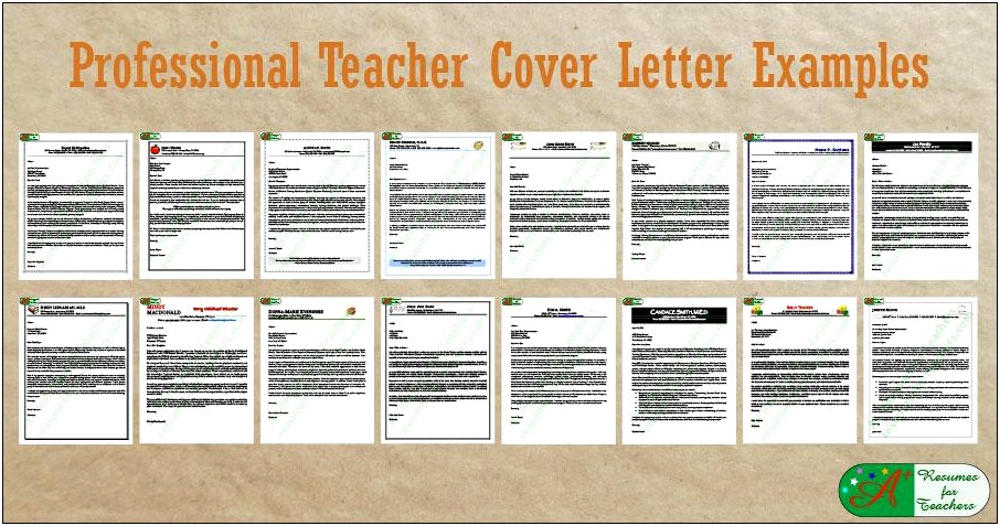 Cover Letter For Teacher Resume Template