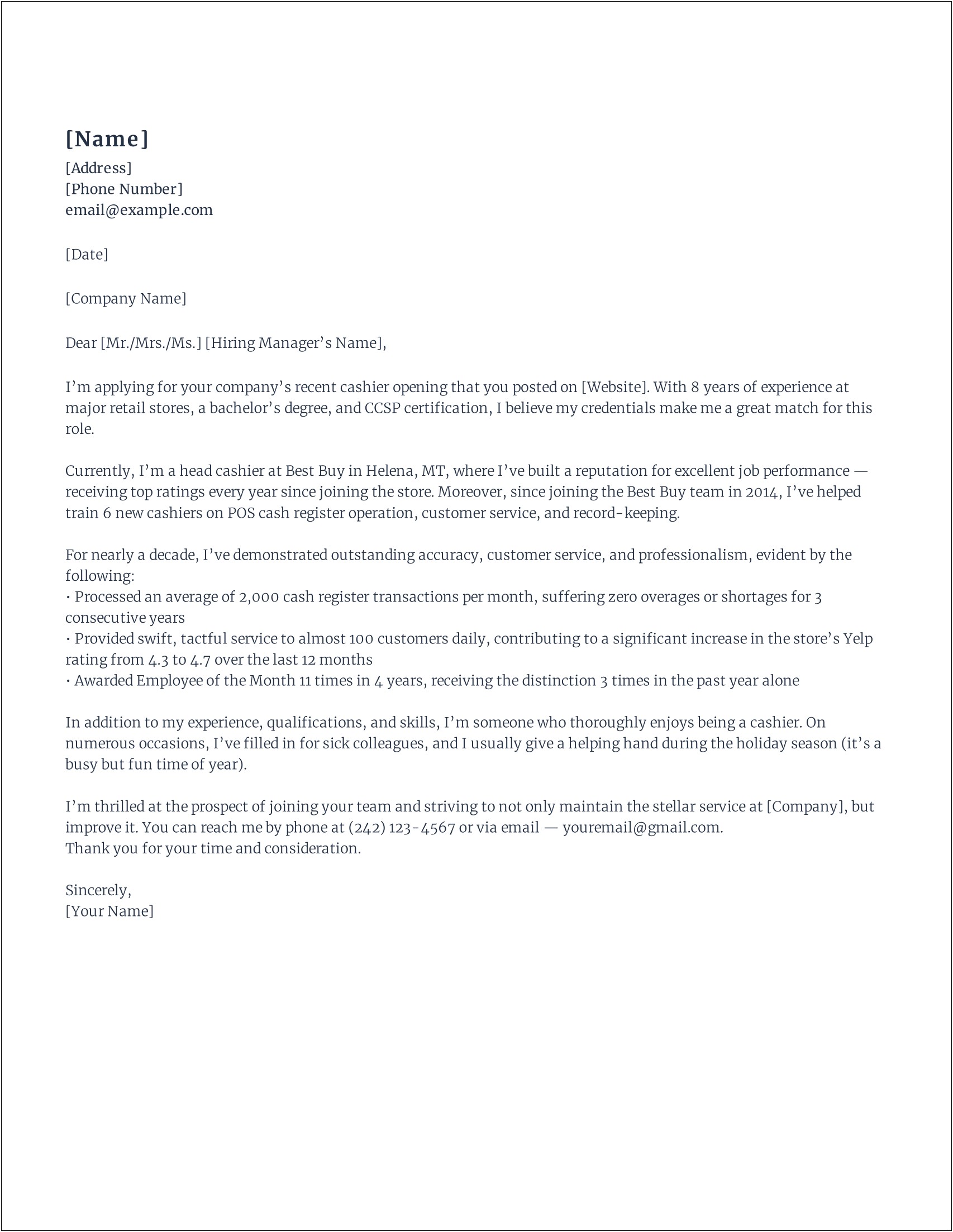 Cover Letter Format For Resume 2014