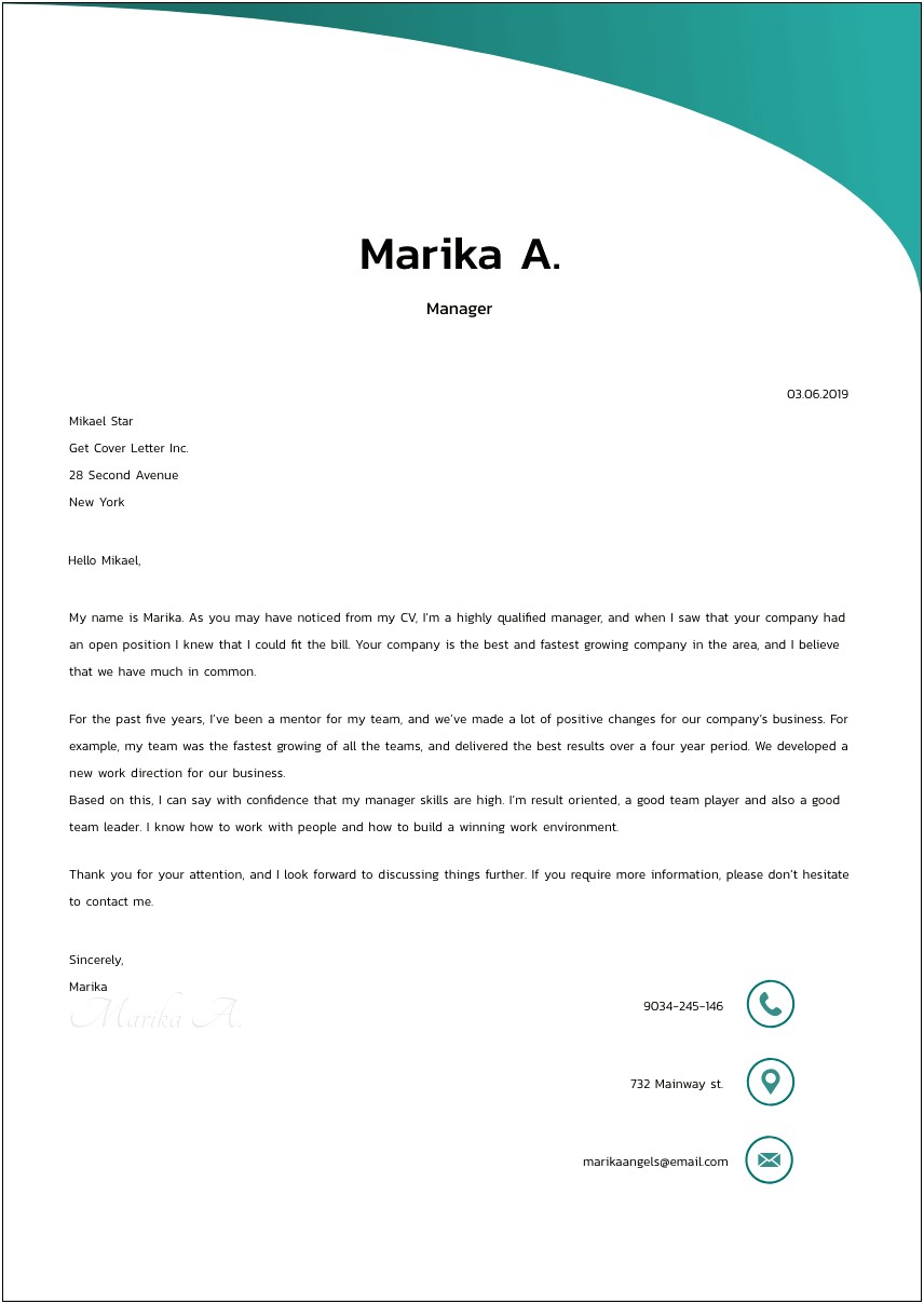 Cover Letter From Trainer With Resume