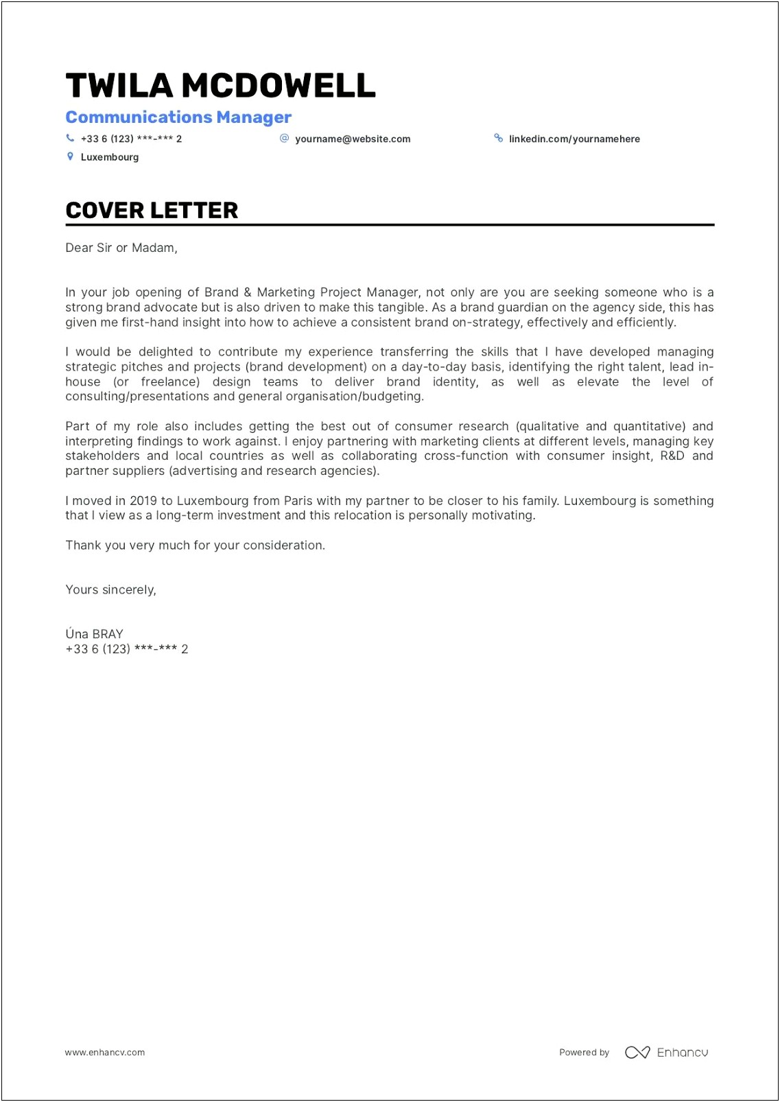 Cover Letter Header The Same As Resume