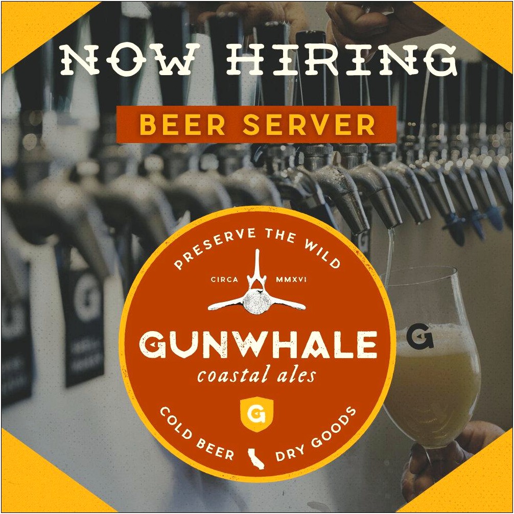 Craft Beer Server Resume Job Duties
