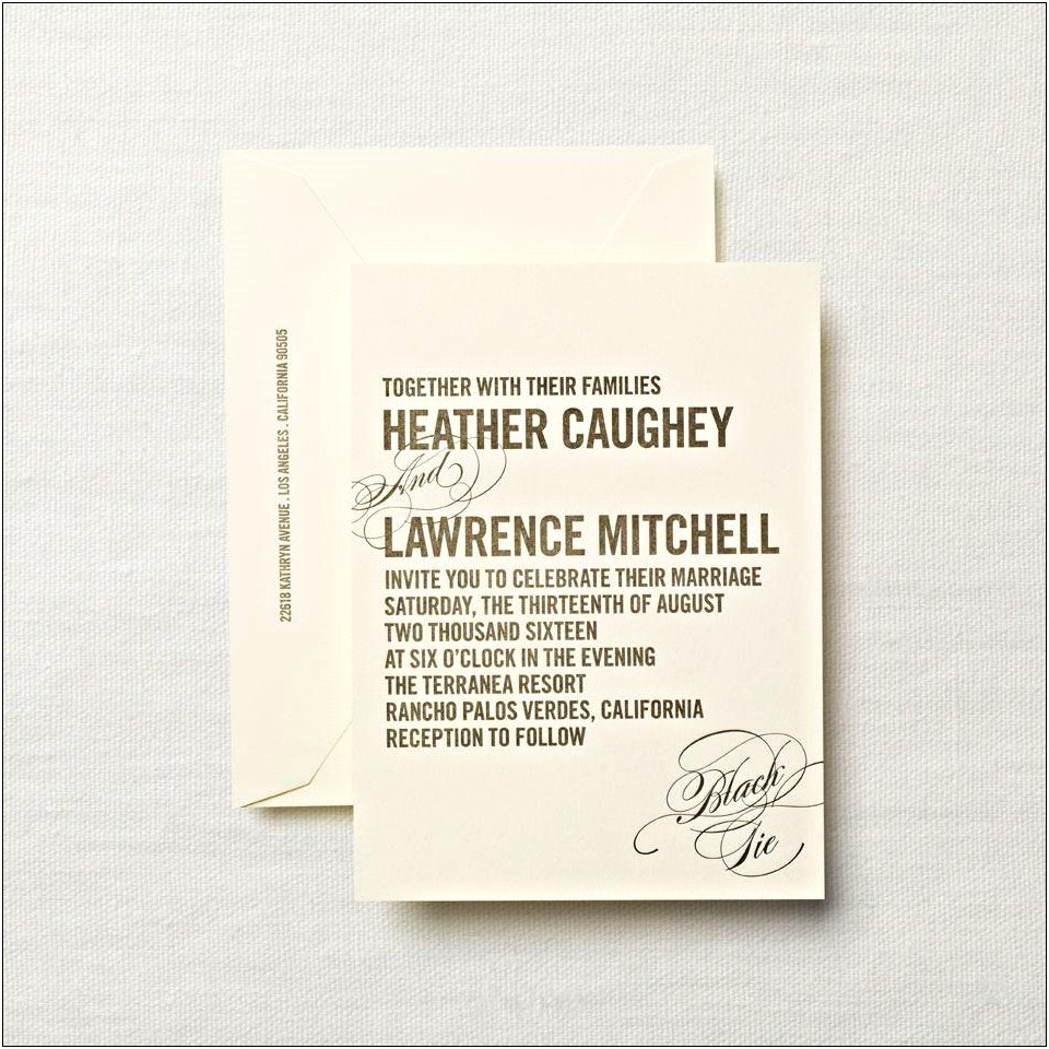 Crane And Co Letterpress Wedding Invitations