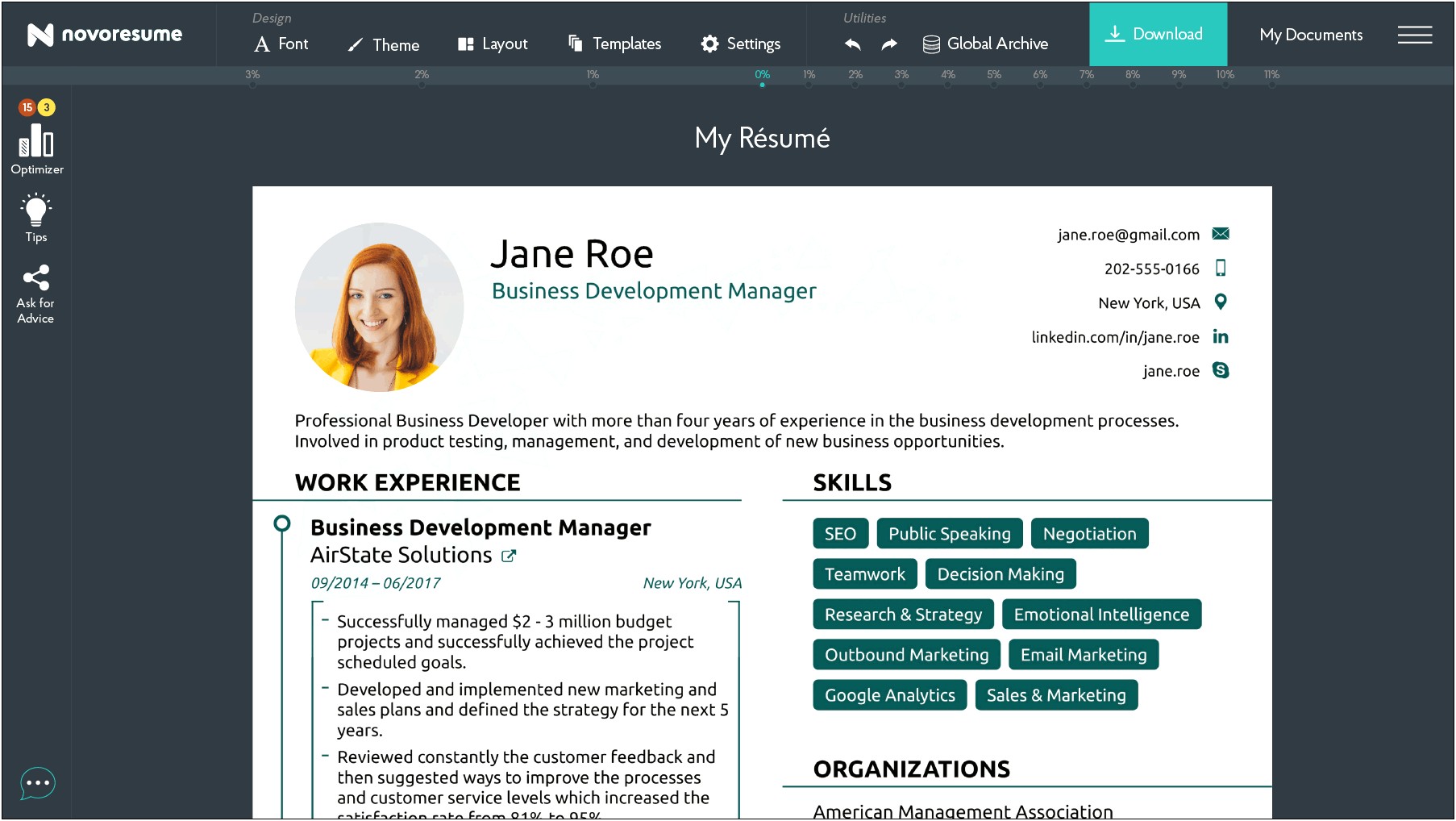 Create A New Resume For Free