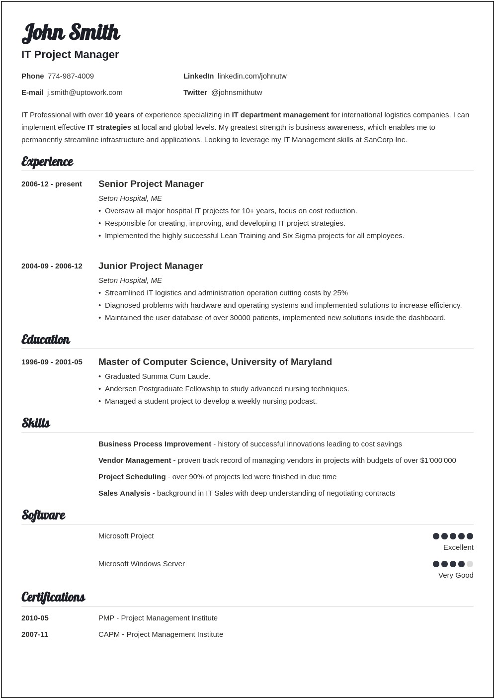 Create The Gray Sidebar Word Resume