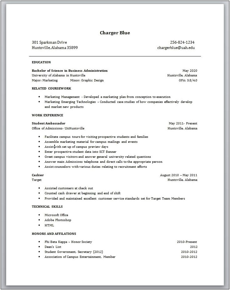 Creating A Resume With No Job Experience