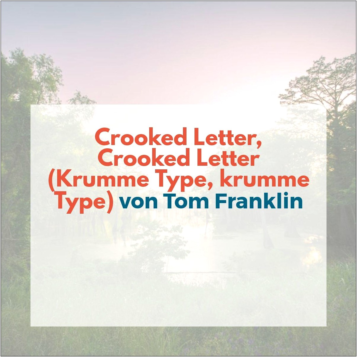 Crooked Letter Crooked Letter Full Resume