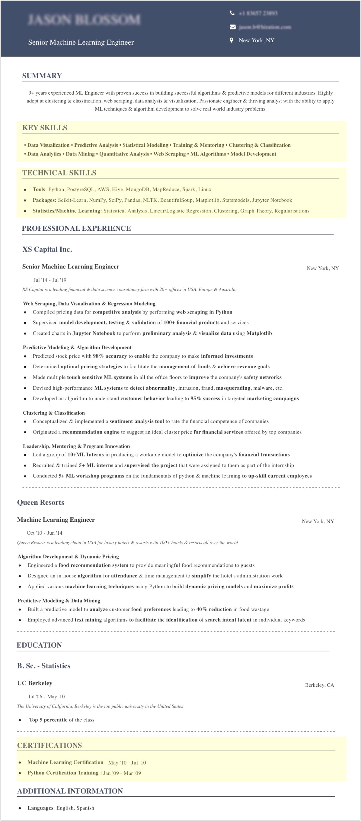 Cs Career Questions Resume No Experience