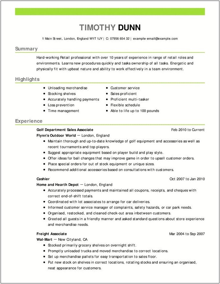 Customer Service Manager Resume Template Free
