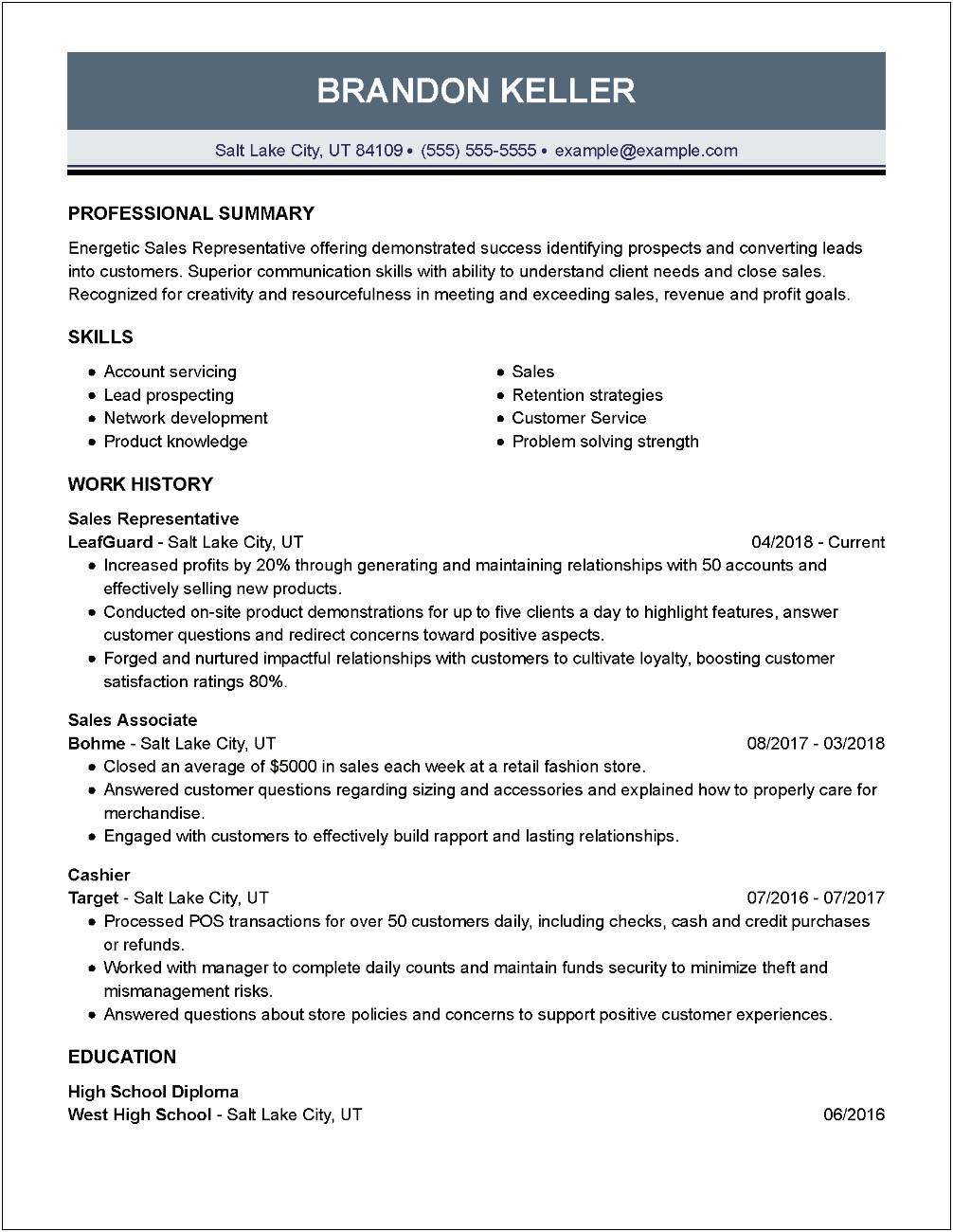 Customer Service Rep Resume Job Hero