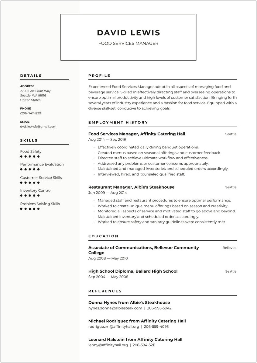 Customer Service Skill Set For Resume