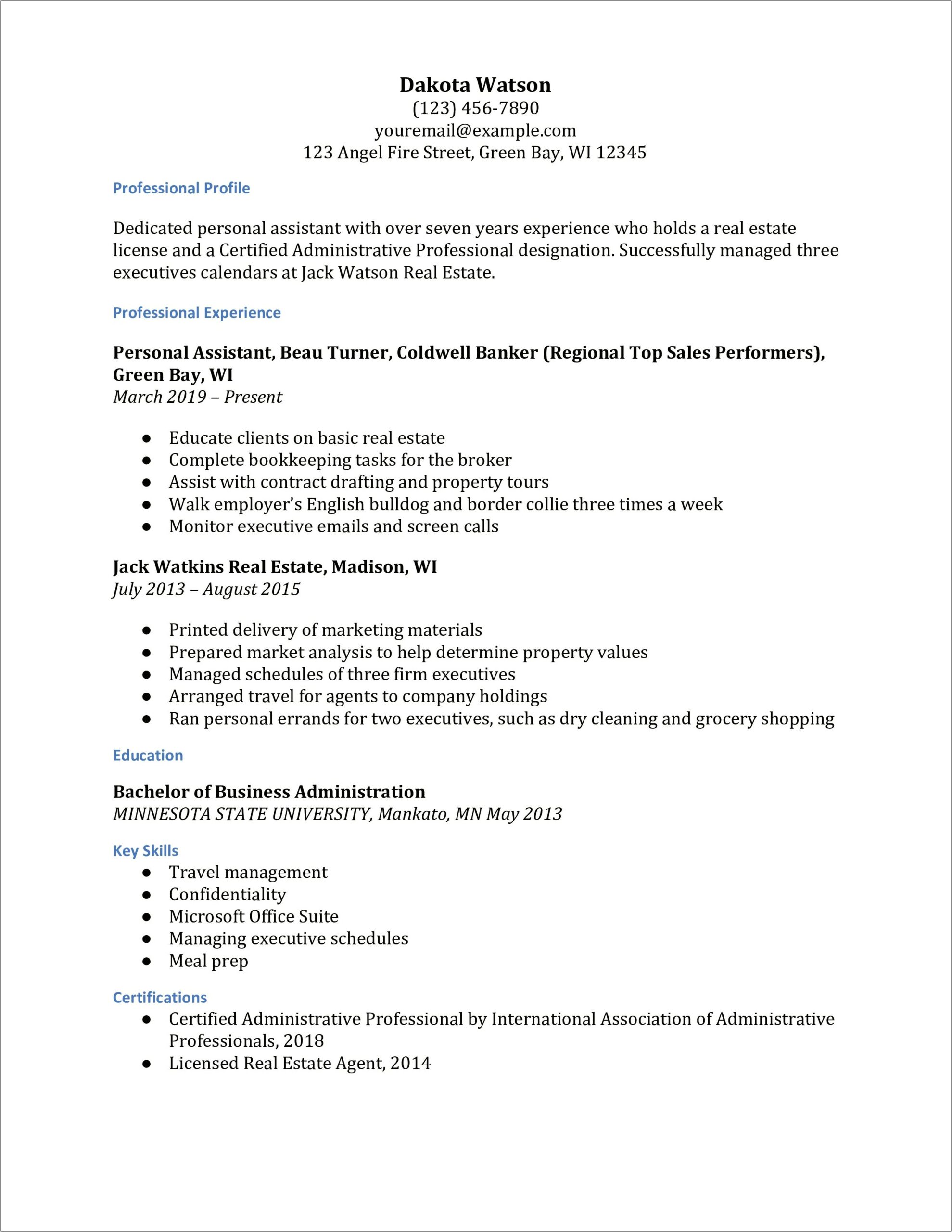 Dairy Queen Crew Member Resume Examples