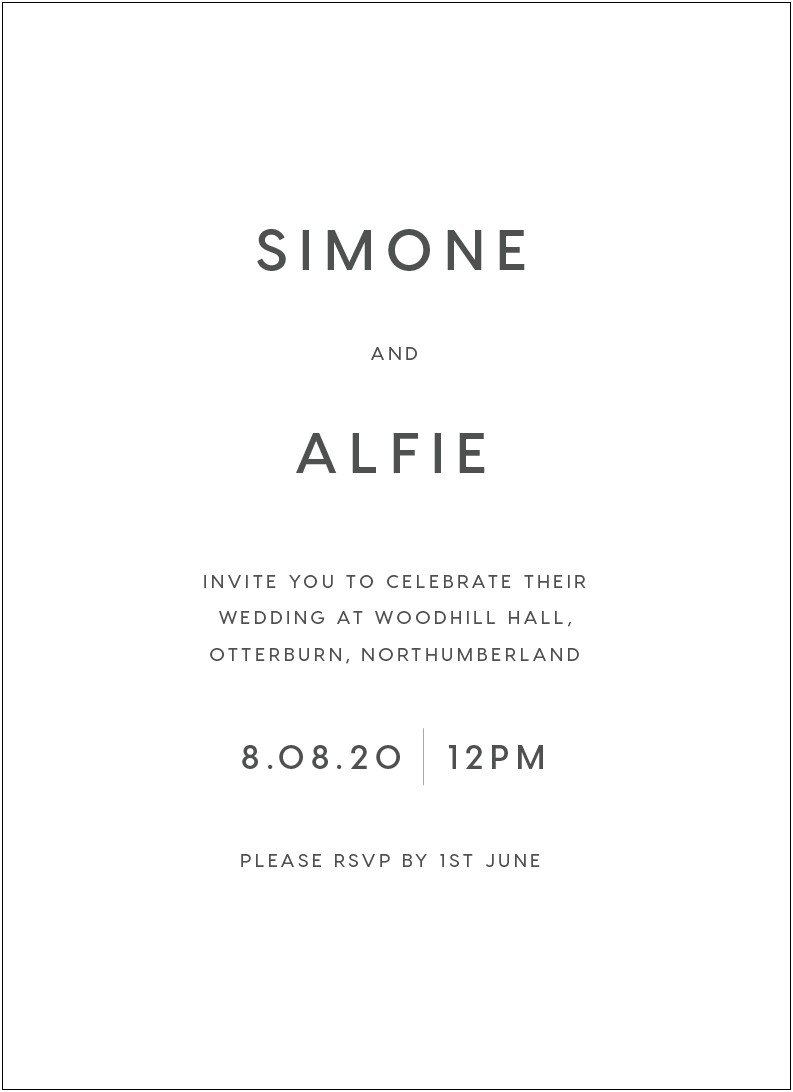 Dark Grey And Copper Wedding Invites