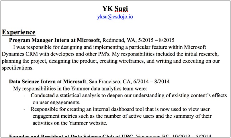 Data Science Career Summary Resume Example