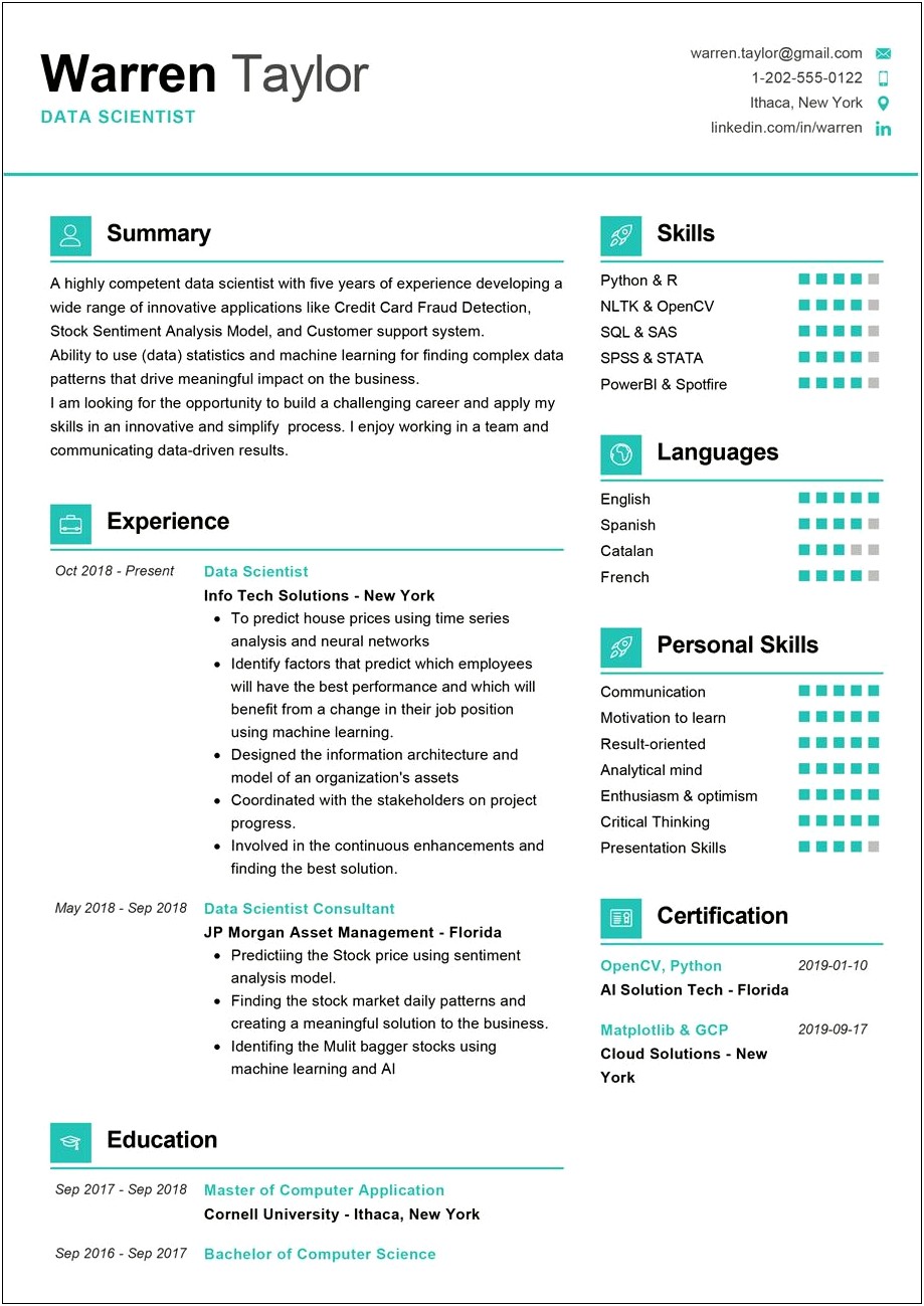 Data Skills To Put On Resume