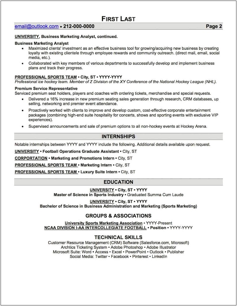 Description Of Coaching Job On Resume