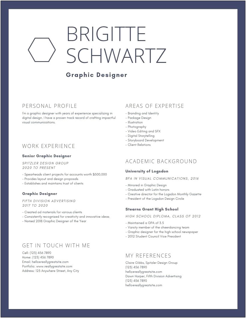 Description Of Publication Design On Resume