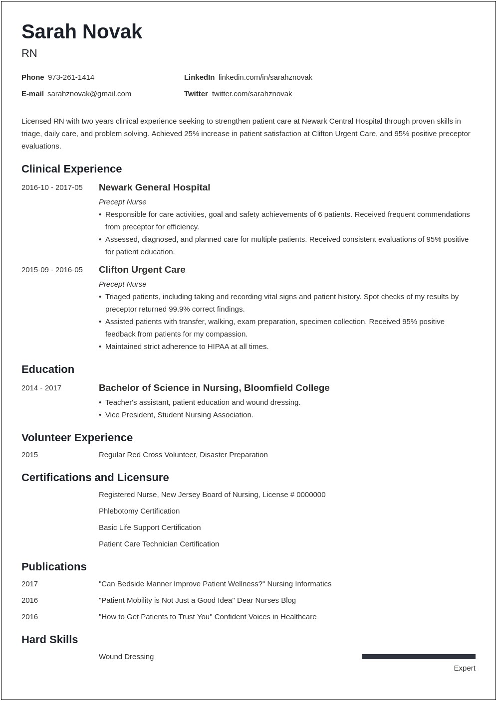 Description Of School Nurse On Resume