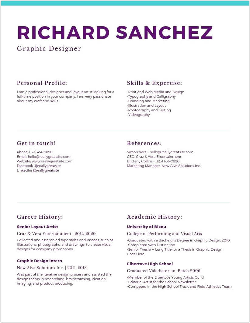 Descriptive Words For Resume Layout Artist