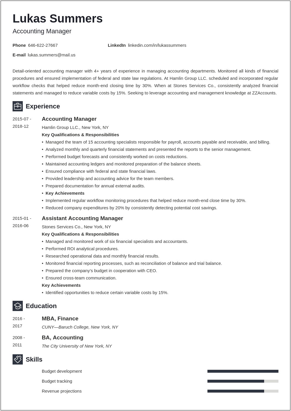 Detail Oriented Accounting Resume Objective Examples