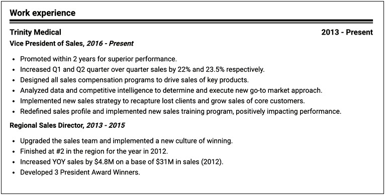 Different Jobs At Same Company On Resume