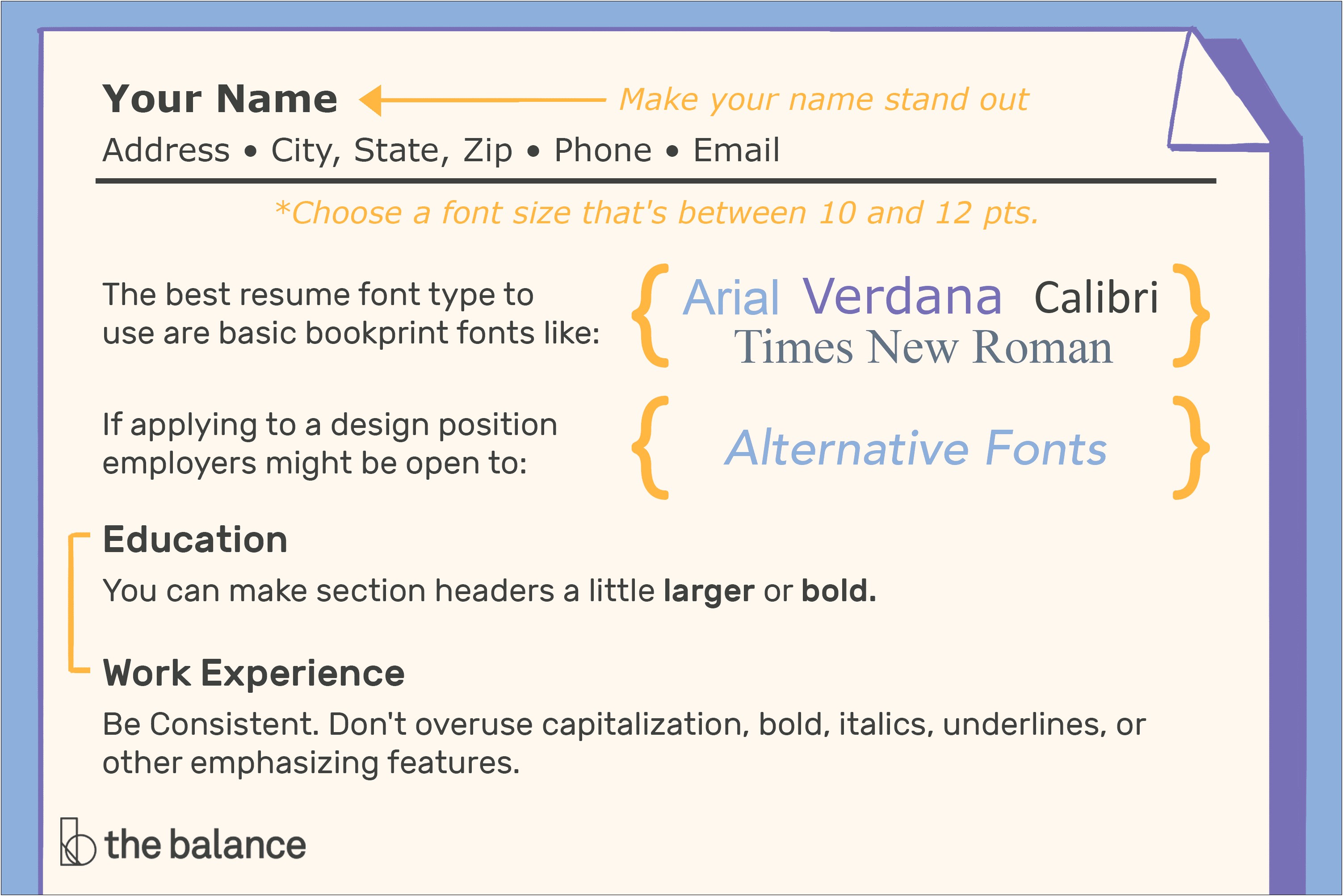 Different Sections You Can Put On Resume