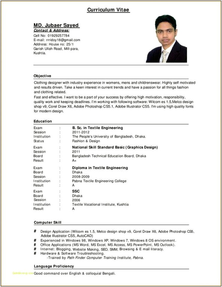 Diploma Nursing Resume Format Free Download