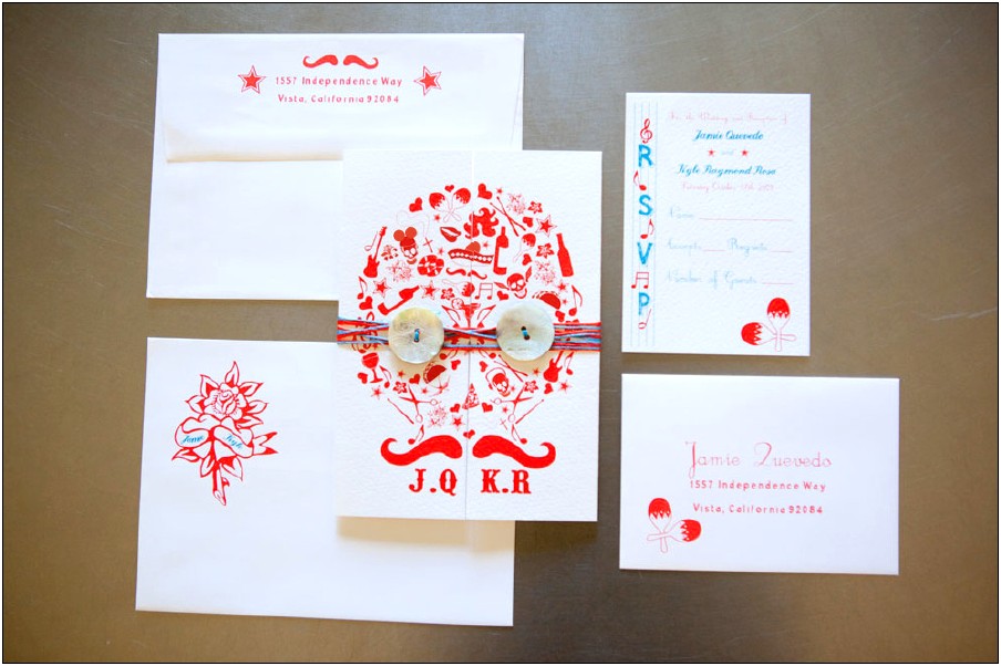 Diy Day Of The Dead Wedding Invitations