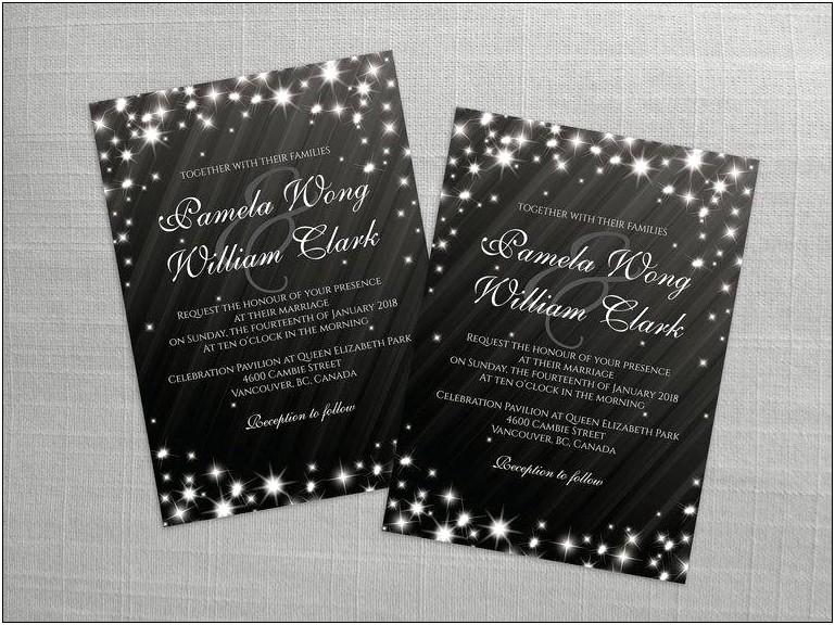 Diy New Years Eve Wedding Invitations