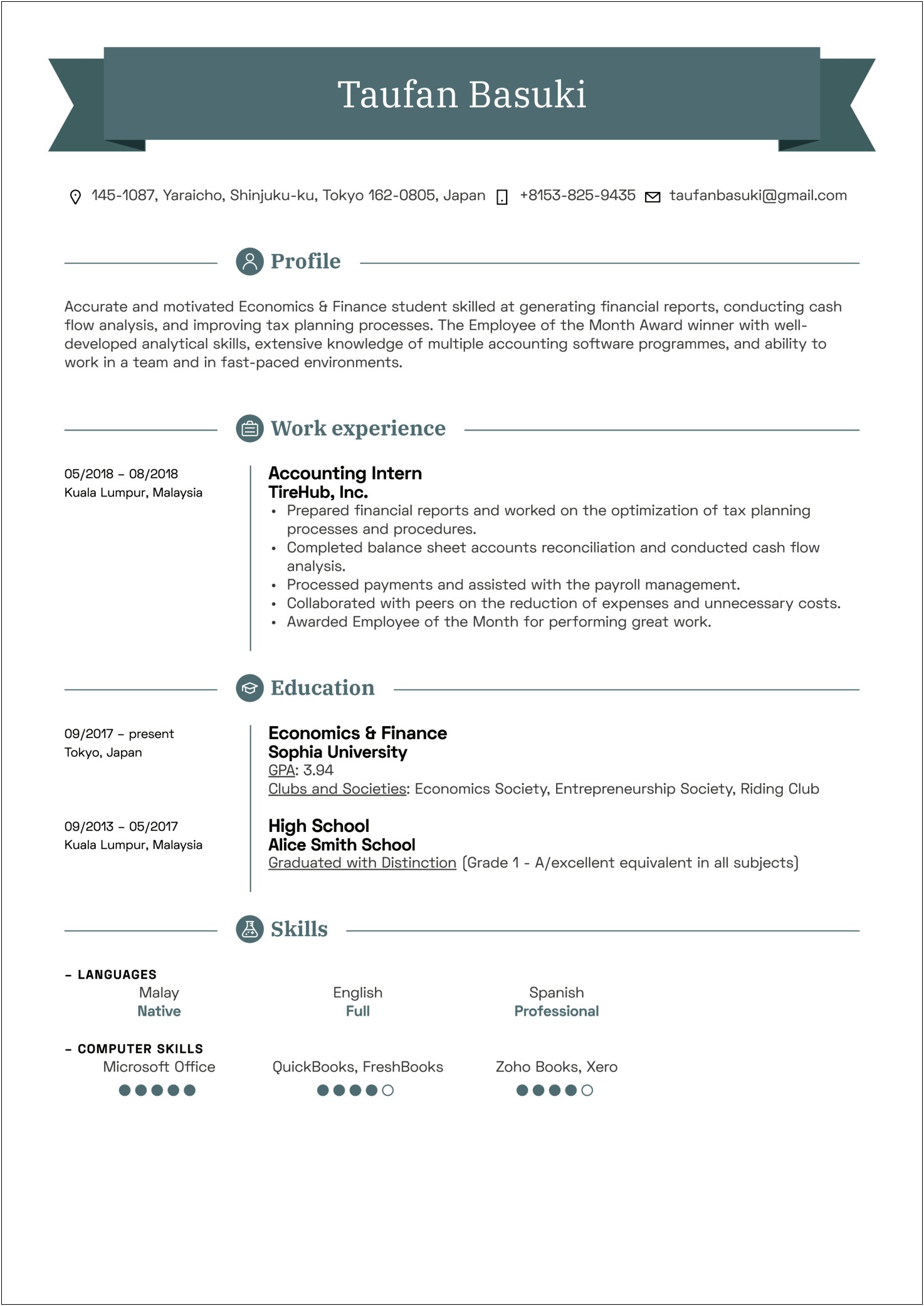 Do Internships Go Under Work Experience On Resume