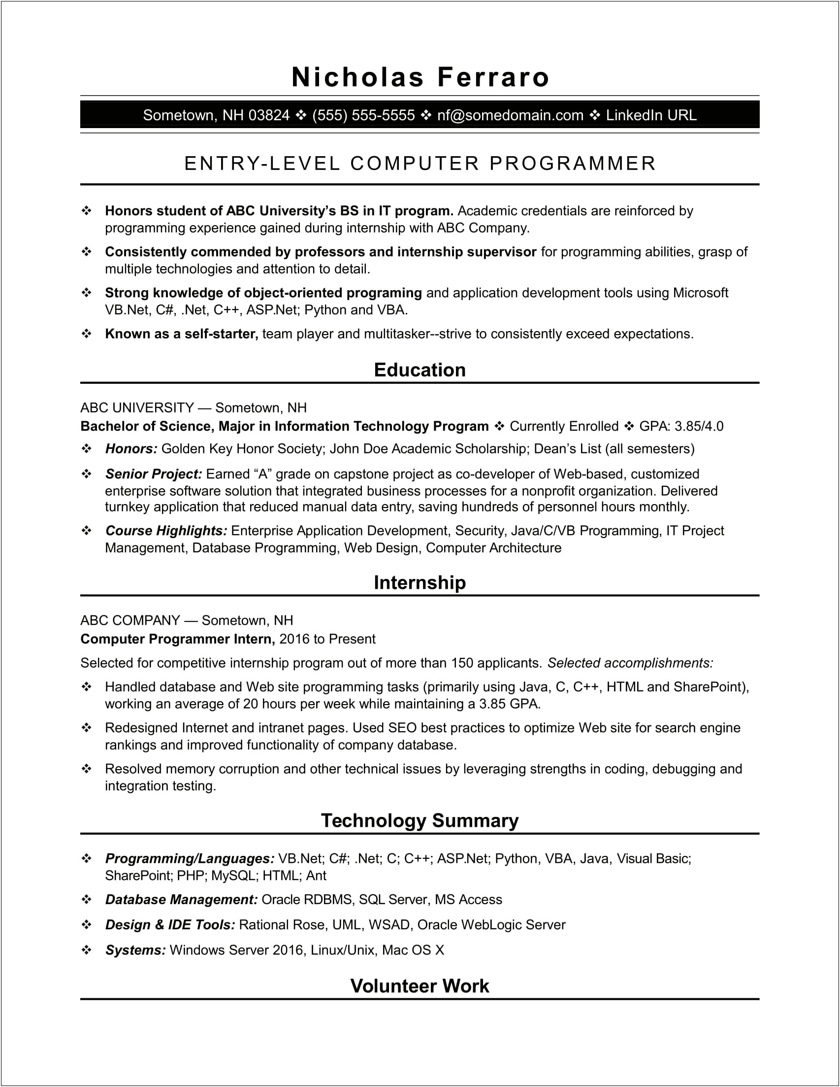 Do Years Of Coding Experience Matter On Resume