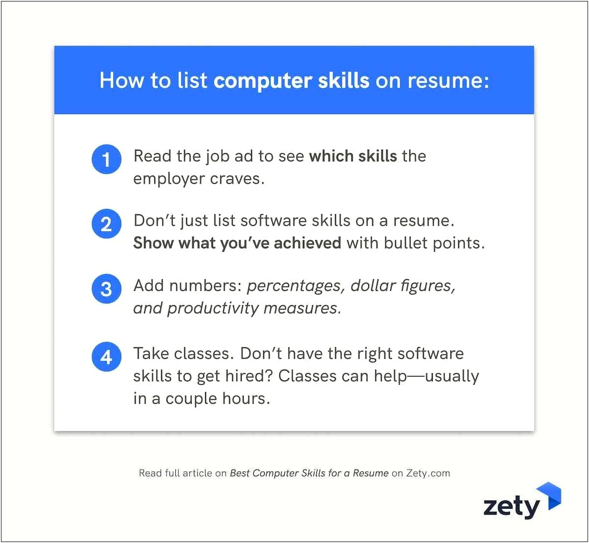 Do You List Computer Skills On Resume