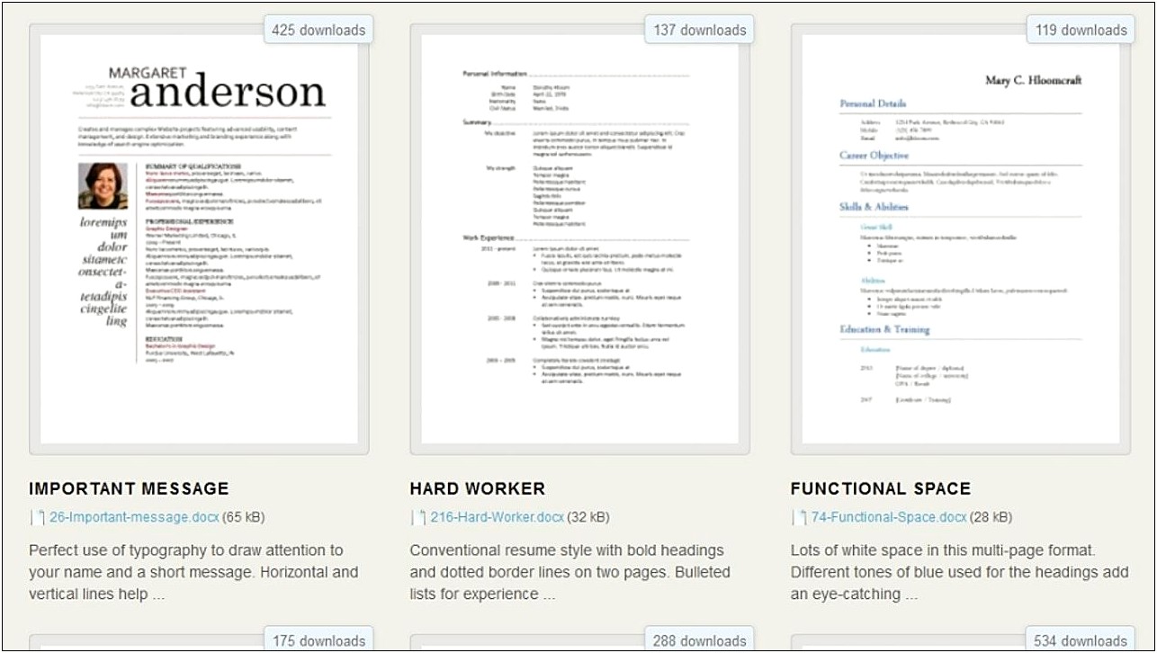 Does Ms Word Have Resume Templates