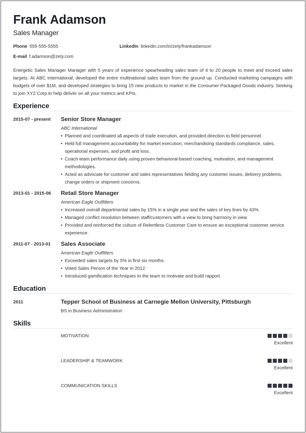 Does Resume Experience Need To Be In Order