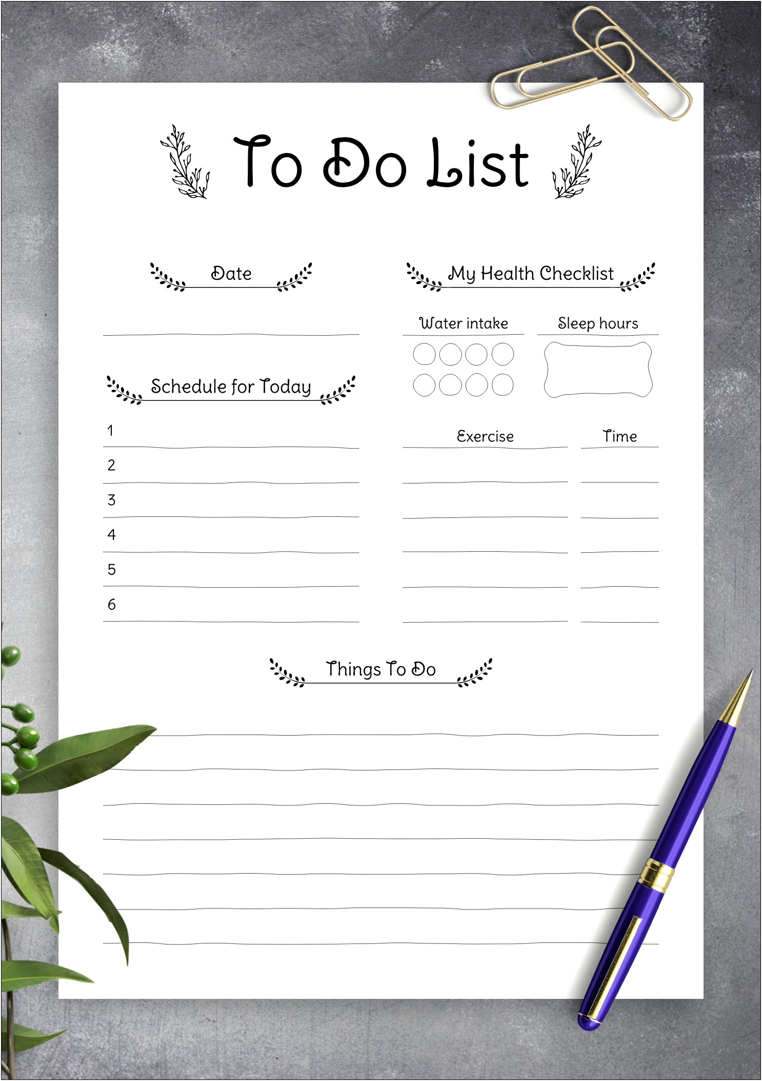 Download A To Do List Template