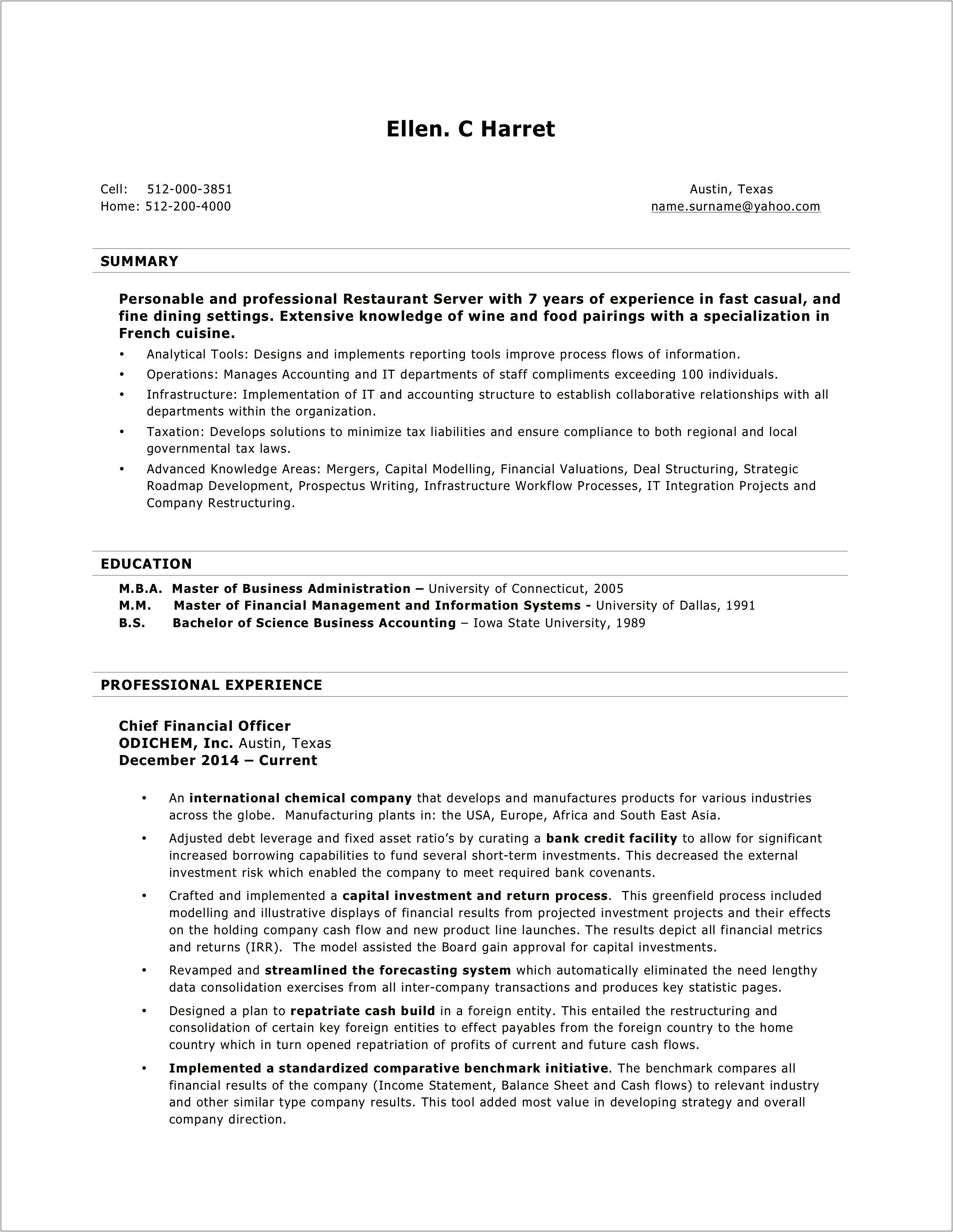 Download Resume Format In Word 2003