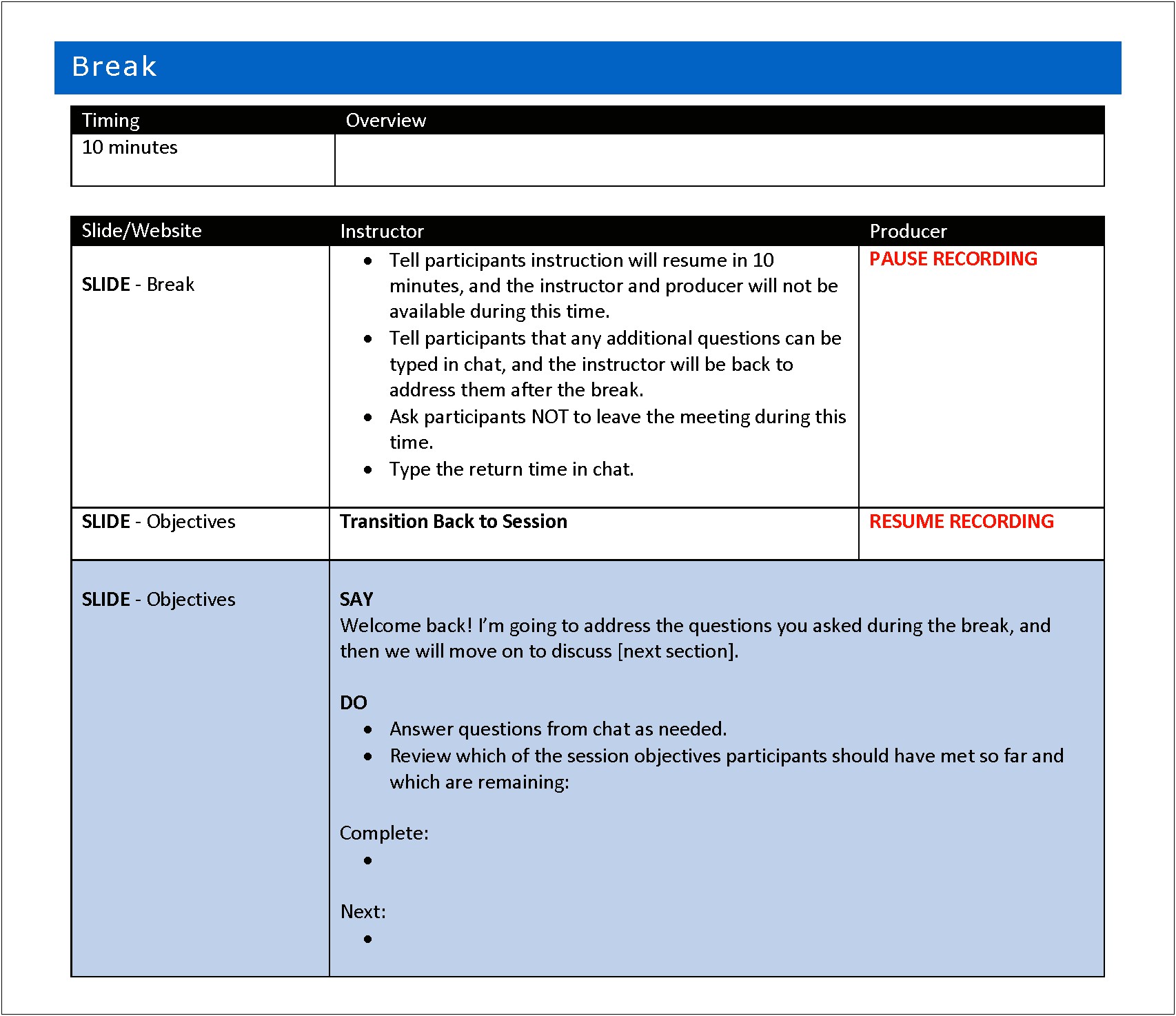 Download Sample Training Facilitator Resume For Word