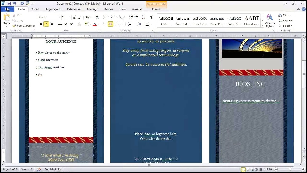 Download Template Brosur Microsoft Word Gratis